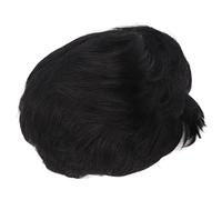 Mens Short Black Wig High Temperature Silk Realistic Layered Adjustable Breathable Cosplay Wig for Halloween Role Play Theme Parties