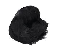 Men's Short Boy's Wig Safe Heat Resistant Halloween Party Wig (Black)