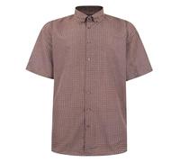 Men's Short Sleeve Dress Shirt- Sandy Circles Pattern Plus Size Shirt Breathable Fabric Upgrade Your Summer Look, Brown Colour, Size- 8XL