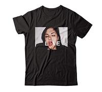 Mens Short Sleeve Grey T-Shirt Sasha Love Top Brand O-Neck Oversize Style Funny T Shirt Black M