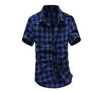 Men's Short Sleeve Linen Shirts Shrink Free Button Down Regular Fit Solid Shirt Casual Lightweight Summer Beach Shirts Tops long tees for men cotton mens polo medium vintage mens knitted tank top