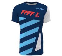 Men's Short Sleeve Mountain Biking Jersey Shirt, Short Sleeves Summer Biking Tops, Breathable Quick Dry Mountain Bike MTB Jersey, T Shirt for Running, Biking and Hiking (Blue A1,L)