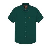 Mens Short Sleeve Oxford Shirt Plain or Stripe,Classic Fit,Button Down Collar & Pocket. Holiday Apparel Leisure Shirts. By Janeo British Apparel. Kaitoke Green Plain, XL