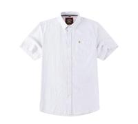 Mens Short Sleeve Oxford Shirt Plain or Stripe,Classic Fit,Button Down Collar & Pocket. Holiday Apparel Leisure Shirts. by Janeo British Apparel. Cool Grey Stripe, M