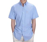 Mens Short Sleeve Oxford Shirt Plain or Stripe,Classic Fit,Button Down Collar & Pocket. Holiday Apparel Leisure Shirts. by Janeo British Apparel. Ocean Blue Plain, M