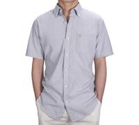 Mens Short Sleeve Oxford Shirt Plain or Stripe,Classic Fit,Button Down Collar & Pocket. Holiday Apparel Leisure Shirts. by Janeo British Apparel. Cool Grey Plain, XL