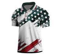 Men's Short Sleeve Polo Shirt T-Shirts with American Flag Sports Shirt Breathable Running Shirt Lightweight Training Shirt Short Sleeve Patriotic Shirts Gym T-Shirt, navy, 4XL