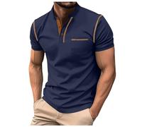 Men's Short Sleeve Polo Shirts Classic Contrast Color Thread Slim Fit Cotton Golf Tennis T-Shirt Barbour Shirt Men Halloween Long Sleeve top Men Khaki Vest Men