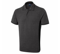 Uneek UC117 Two Tone Poloshirt Charcoal/Black 2XL Colour: Charcoal/Bla 2XL