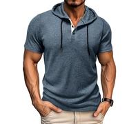 Men's Short Sleeve Quick Dry Sports Fitness Basketball Training Short Sleeve Fishing Running Loose T Shirt Womens White t Shirt String Vests for Men UK Basic (Navy,XL)
