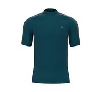Mens Short Sleeve Rash Guards - Adults UV Rash-Vest Male UPF50+ Rashguards Active T-Shirt Beach Base Layer Sports Swim Tee Water Wet Top Breathable Snorkel Diving Stretchy Quickdrying Petrol Blue 3XL