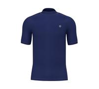 Mens Short Sleeve Rash Guards - Adults UV Rash-Vest Male UPF50+ Rashguards Active T-Shirt Beach Base Layer Sports Swim Tee Water Wet Top Breathable Snorkel Diving Stretchy Quickdrying Dark Blue 2XL