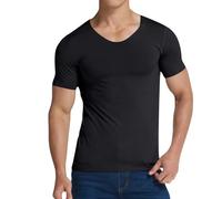 Mens Short-Sleeve Regular-Fit Tshirts Stretch Gym Tops for Men with Lightly Fitted Design Breathable Cool Collerless Summer Training Tops Casual Outdoor Running Sport Base Layer S-5XL