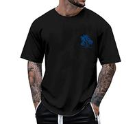 Men's Short Sleeve Round Neck T-Shirts Sports Printed Coconut Tree Summer Casual Comfortable Top Classic Loose Soft Chic Everyday Beach Holiday Top