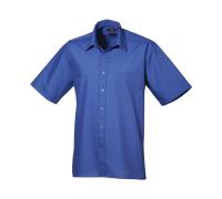 Mens Short Sleeve Shirt Plain Classic Poplin Easy Care Pocket Premier All Sizes