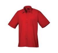 Mens Short Sleeve Shirt Plain Classic Poplin Easy Care Pocket Premier All Sizes