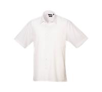 Mens Short Sleeve Shirt Plain Classic Poplin Easy Care Pocket Premier All Sizes