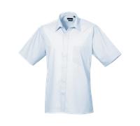 Mens Short Sleeve Shirt Plain Classic Poplin Easy Care Pocket Premier All Sizes