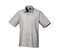 Mens Short Sleeve Shirt Plain Classic Poplin Easy Care Pocket Premier All Sizes