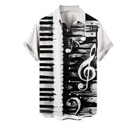 Men's Short Sleeve Shirt Summer Button Down Casual Shirts Original Office Beach Regular Fit Shirt Mens tee Shirts Vintage Polo t Shirt Mens Blue Tank top Men Colourful (Black, XXXL)