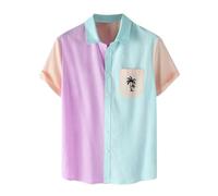 Men's Short Sleeve Shirt Summer Button Down Casual Shirts Original Office Beach Regular Fit Shirt with Pocket tee Shirts Mens Funny Mens Work Polo Shirts Multipack Mens Tank Tops 4XL (BX, L)