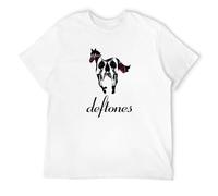 Men's Short Sleeve Shirt, Tees Deftone Skull Horse White XXL