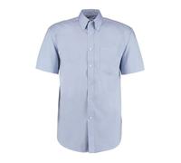 Men's Short Sleeve Shirt Work Formal Oxford Shirt Kustom Kit Light Blue 21'' 5XL