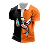 Men'S Short Sleeve Shirts - Short Sleeve Shirt Breathable Blend Casual Tee With Unique Print Design Comfortable Fit For Daily Wear (Black Xxxxl)