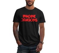 Men's Short Sleeve Summer Cotton Imagine Logo Print Tee T Shirts Crew Neck Dragons T-Shirt Tops Band Tshirt for Men Big Teen Boy Fans Merch Clothes Gift