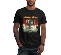 Men's Short Sleeve Summer Cotton Status Logo Print Tee T Shirts Crew Neck Quo T-Shirt Tops Band Tshirt for Men Big Teen Boy Fans Merch Clothes Gift