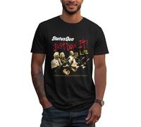 Men's Short Sleeve Summer Cotton Status Logo Print Tee T Shirts Crew Neck Quo T-Shirt Tops Band Tshirt for Men Big Teen Boy Fans Merch Clothes Gift
