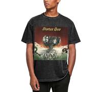 Men's Short Sleeve Summer Cotton Status Logo Print Tee T Shirts Crew Neck Quo T-Shirt Tops Band Tshirt for Men Big Teen Boy Fans Merch Clothes Gift