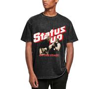 Men's Short Sleeve Summer Cotton Status Logo Print Tee T Shirts Crew Neck Quo T-Shirt Tops Band Tshirt for Men Big Teen Boy Fans Merch Clothes Gift