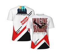 Men's Short Sleeve Summer Imagine Logo Print Tee T Shirts Crew Neck Dragons T-Shirt Tops Band Tshirt for Men Big Teen Boy Fans Merch Clothes Gift Black
