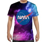 Men's Short Sleeve T-Shirts, 3D Prind Crew Neck Tees, Cool Design Casual Shirts Tops S-3XL, Nasa, XXXL