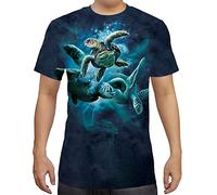 Men's Short Sleeve T-Shirts, 3D Prind Crew Neck Tees, Cool Design Casual Shirts Tops S-3XL, Sea Turtle, XL