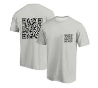 Men's Short Sleeve T-Shirts Round Neck Tee Shirt Large Size with QR Code Printed Humor Casual Loose Top Comfortable Chic Comfortable Elasticity for Sports Custom Top