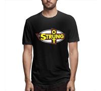 Men's Short Sleeve T-Shirts Strung Out Logo Short Sleeve Shirts Classic Breathable T Shirt Casual Round Neck Easy Tee Comfortable Tees Black L