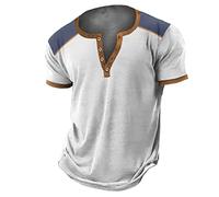 Men's Short Sleeve T-Shirts with Mao Collar - Tee Shirt Large Size Summer Casual Colour Matching Comfortable Classic Loose Lightweight Soft Chic Everyday Simple Top