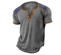 Men's Short Sleeve T-Shirts with Mao Collar - Tee Shirt Large Size Summer Casual Colour Matching Comfortable Classic Loose Lightweight Soft Chic Everyday Simple Top