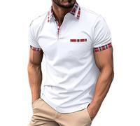 Men's Short Sleeve Tops T Shirt Blouse Men Thank You Teacher Gifts Prom Men's Fashion Spring and Summer Casual Short Sleeved Buttons Lapel Solid Color Short Sleeved T Shirt Tops Promotion Clearance