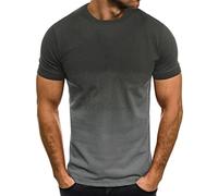 Men's Short-Sleeved T-Shirts Round Neck - Summer Top Gradient Color Classic Casual Slim Simple Comfortable Everyday Sport Fitness Loose Top Chic Vintage Streetwear