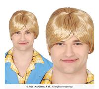 Mens Short Straight Wig Adults Blonde Guy Wig Fancy Dress Accessory
