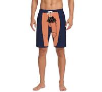 Men's Shorts 3D Graphic Funny Sexy Nude Cartoon Beach Shorts Elastic Waist Drawstring Summer Sports Running Swim Trunks Pyjama Lounge Sleep Bottom Trousers Gag Gifts for Adults Valentine's Day