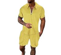 Mens Shorts and Shirt Sets Casual Tracksuit Set Loose Fitting Floral Print Men Summer Sets Button Down Henley T Shirts for Men Stretch Holiday Fashionable Set Tee Outfits 2 Piece Formal