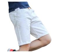 Mens Shorts Athletic Cortos De Lino Y Algodón para Hombre Shorts Transpirables De Color Sólido Ropa De Calle para Fitness(Black,XXL)