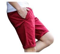 Mens Shorts Athletic Cortos De Lino Y Algodón para Hombre Shorts Transpirables De Color Sólido Ropa De Calle para Fitness(Gray,XXL)