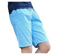 Mens Shorts Athletic Cortos De Lino Y Algodón para Hombre Shorts Transpirables De Color Sólido Ropa De Calle para Fitness(Blue,4XL)
