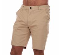 Men's Shorts Farah Bassett Regular Fit Zip Fly Chino in Sand and Blue, Size 40in