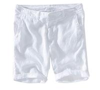 Men's Shorts in Pure Linen Casual Short Beach Pants White 34